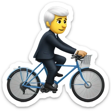 Macron en vélo  sticker