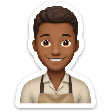 black man Café Barista sticker