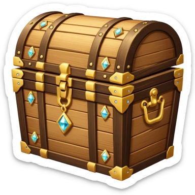 treasure chest with diamonds in it sticker