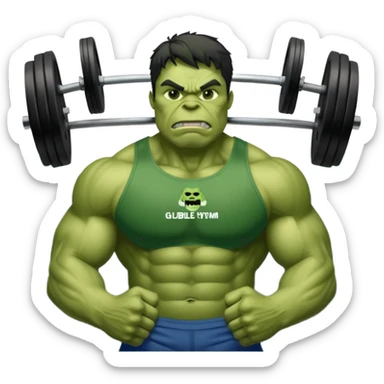 Hulk who says - at globle gym, we are better than you and we know it. sticker