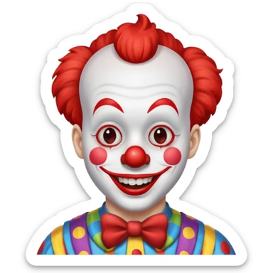 lowerfade haircut clown sticker