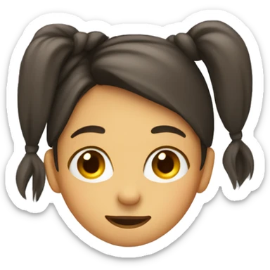 girl tucking hair behind her ear sticker