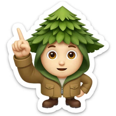 forest character pointing at viewer “you” gesture sticker