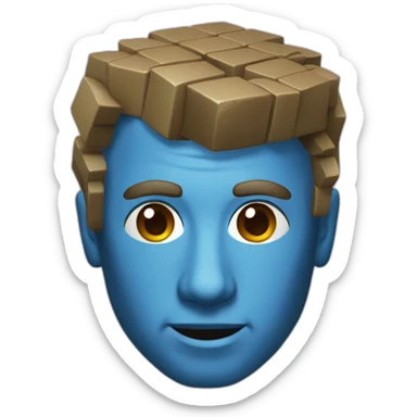 Rubiks Cuba head sticker