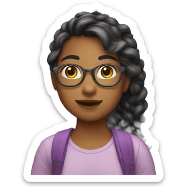 girl who is enjoying imagine sticker