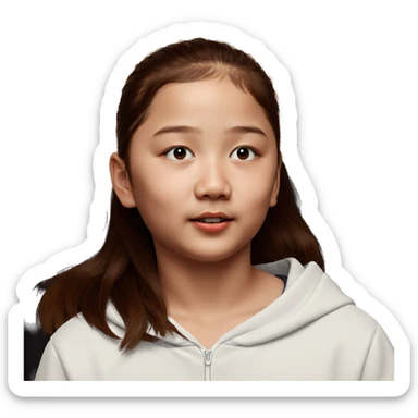 realistic portrait of a boy sticker