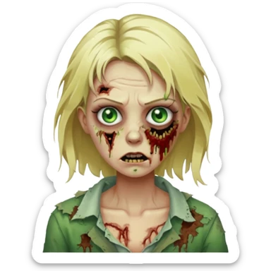 Zombie blonde pfp sticker
