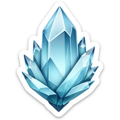 raw glass crystal sticker