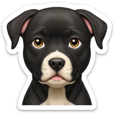Black lab Pitt bull mix dog sticker