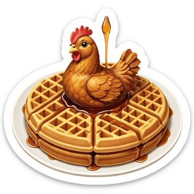Chicken & waffles sticker