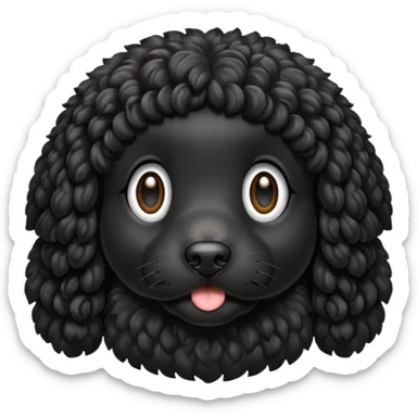 Black cockapoo sticker
