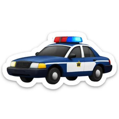 Policemen driving  sticker