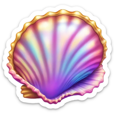 Lisa Frank sparkle sea shell sticker