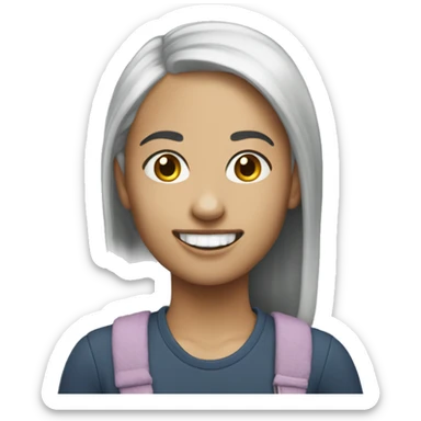 Bukteeth annelise wit no hair sticker