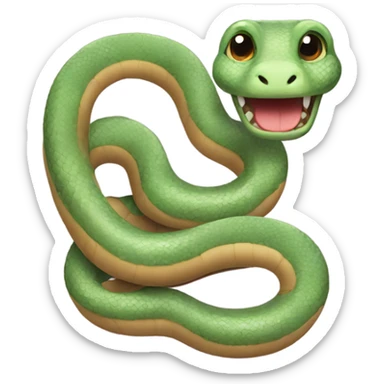 Cute snake with legs and feet sticker