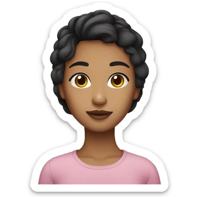 Girl with olive skin and dark hair sticker