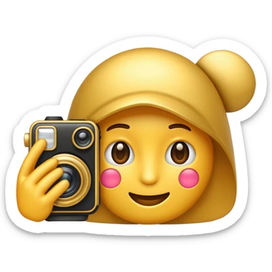 Emoji avec un appareil photo sticker