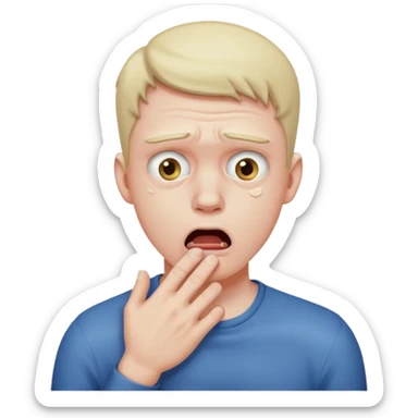 a man choking himself  sticker