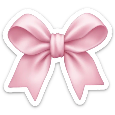 Light pink bow sticker