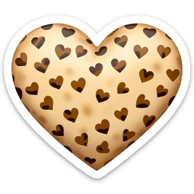 Cheetah print heart sticker