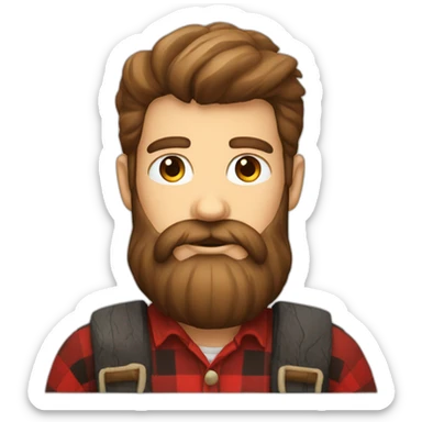 lumberjack with beard sticker