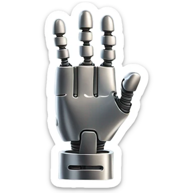 robot hand, finger point sticker