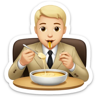 Bank manager with Fondue sticker