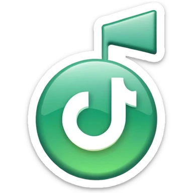 Tik tok logo but green sticker