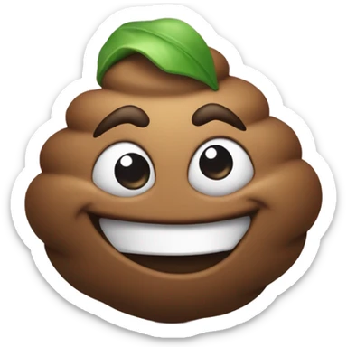 Defending a piece of poop emoji sticker