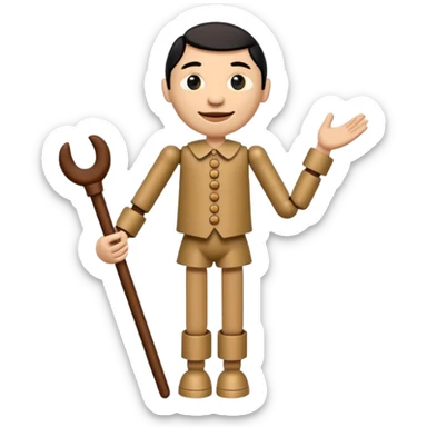 wood puppet sticker