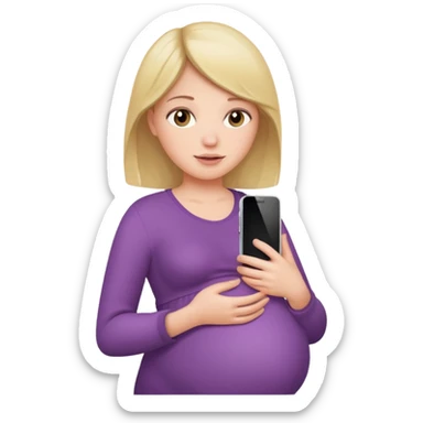 A pregnant girl iPhone  sticker