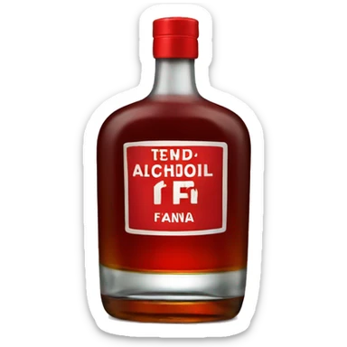 Alcohol  red label sticker