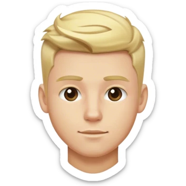 blonde male hairstyles sticker