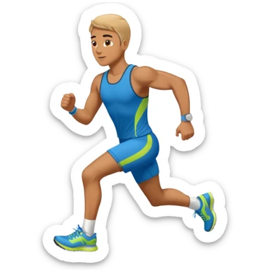 un homme près a courir sticker