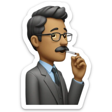 Un homme tenant une cigarette sticker