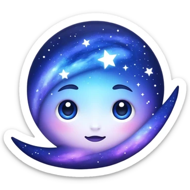 Indigo colour galaxy sticker