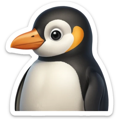 bombastic side eyeing penguin suspicious looking side ways eyes looking forward  sticker