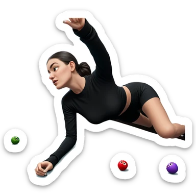 girl in black outfit indoors sticker