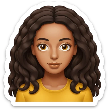 Solange with long hair sticker