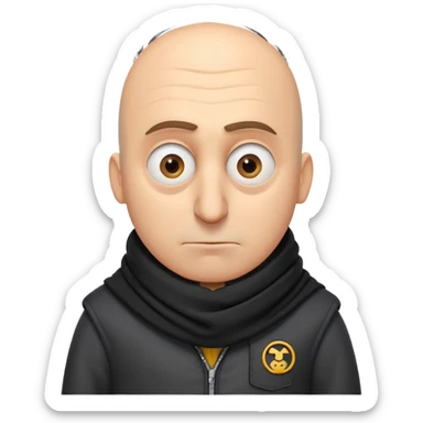 Despicable Me Gru with a big nose sticker