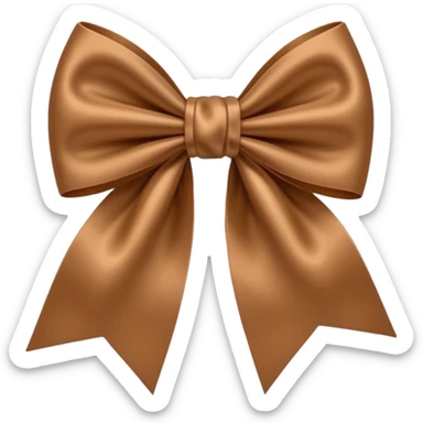 light brown bow sticker