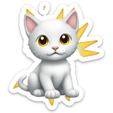 Kitten with sunshine sticker