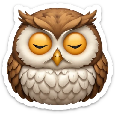 create a sleeping owl emoji sticker