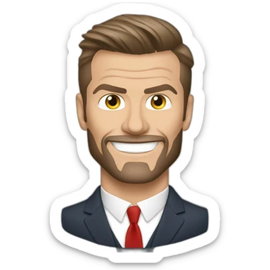 David beckham on social media sticker