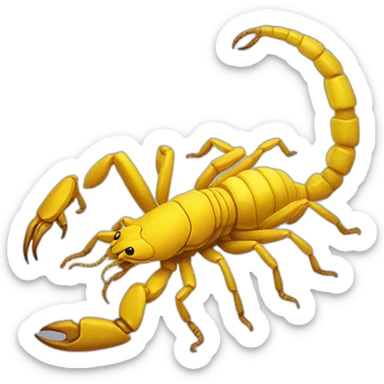 yellow scorpion  sticker