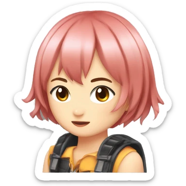 kasane teto twin drills hair sticker