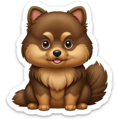 black and tan pomeranian beaver sticker