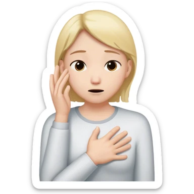 A person stands still, hand on their chest, hesitating between a floating “Yes” and “No.” Their face shows discomfort, but they don’t rush to choose. Nearby, someone looks disappointed but calm. The scene captures **pausing, tolerating discomfort, and making space for others' feelings.** 🚦😣 sticker