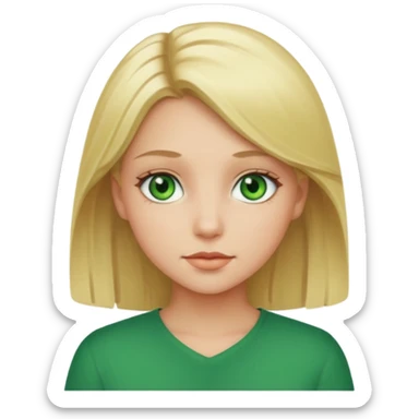 Girl blonde Green eyes sticker
