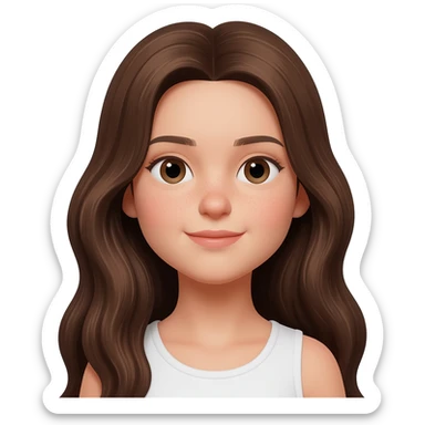 niña de 14 años muy muy guapa con el pelo largo sticker